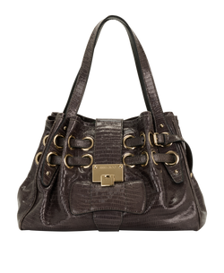 Ramona Lizard Embossed, Leather, Grey, 00MJ3B, AC, 1*